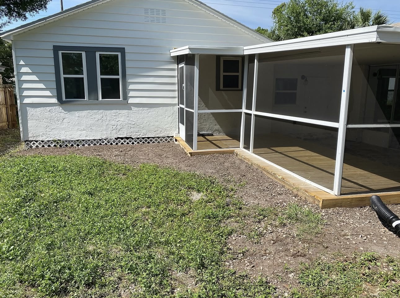 Property before water diversion work